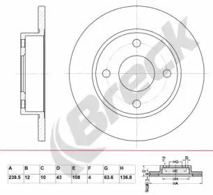 Тормозной диск BRECK купить
